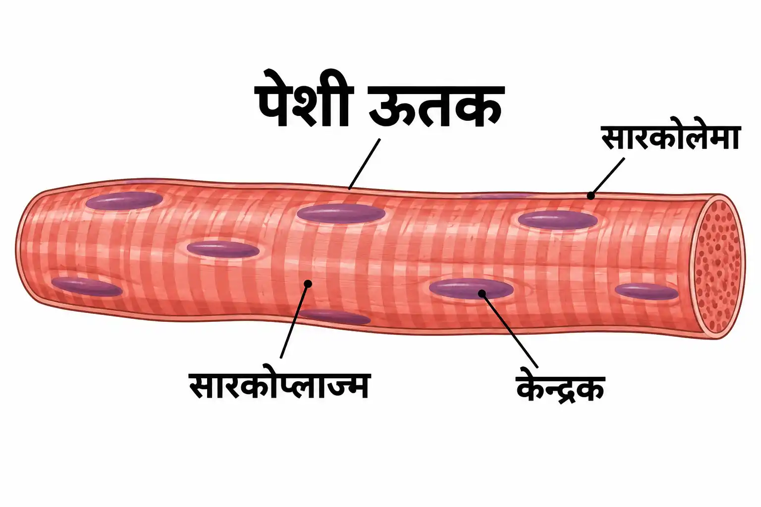 पेशीय ऊतक का नामांकित चित्र